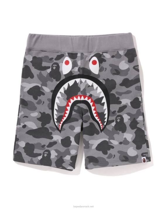 A Bathing Ape Mænd honeycomb camo shark sweatshorts HH6J128 grå