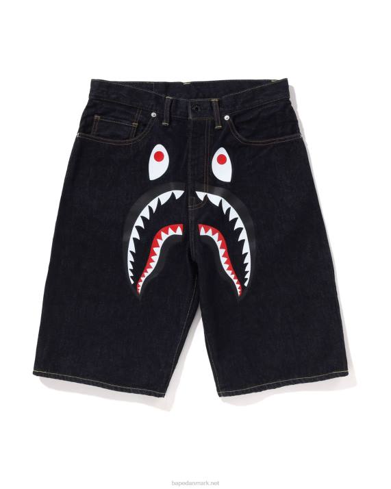 A Bathing Ape Mænd shark denim shorts HH6J220 denim