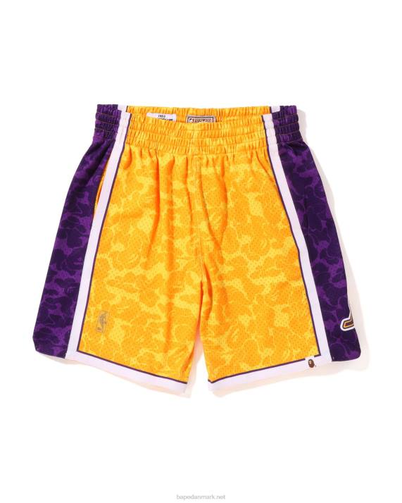A Bathing Ape Mænd x m&n los angeles lakers jersey shorts HH6J362 gul
