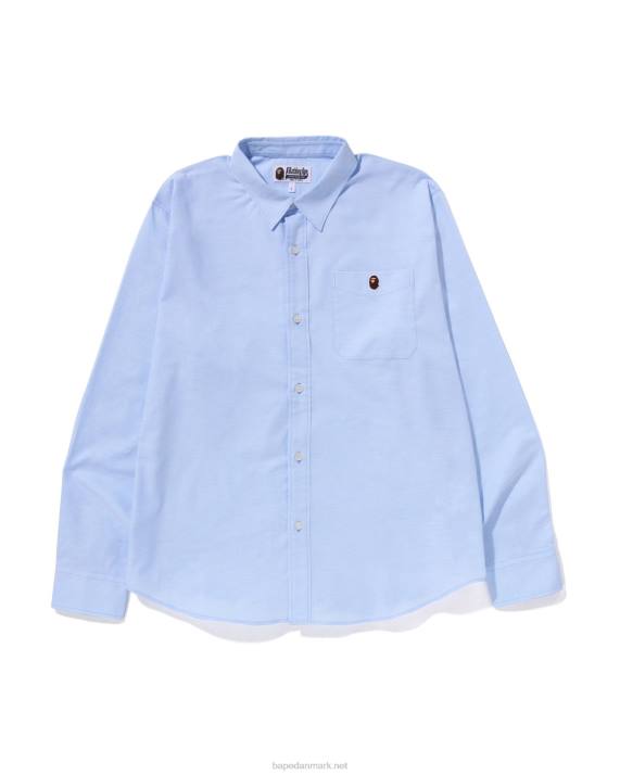 A Bathing Ape Mænd oxford skjorte i afslappet pasform HH6J328 lyseblå