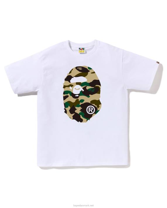 A Bathing Ape Mænd 1. camo-t-shirt med stort hoved HH6J4 hvid
