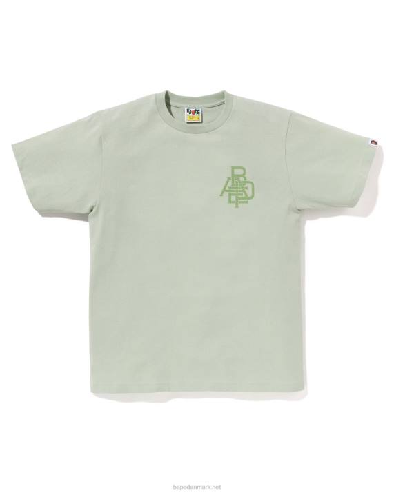 A Bathing Ape Mænd T-shirt med pigment logo HH6J158 lysegrøn