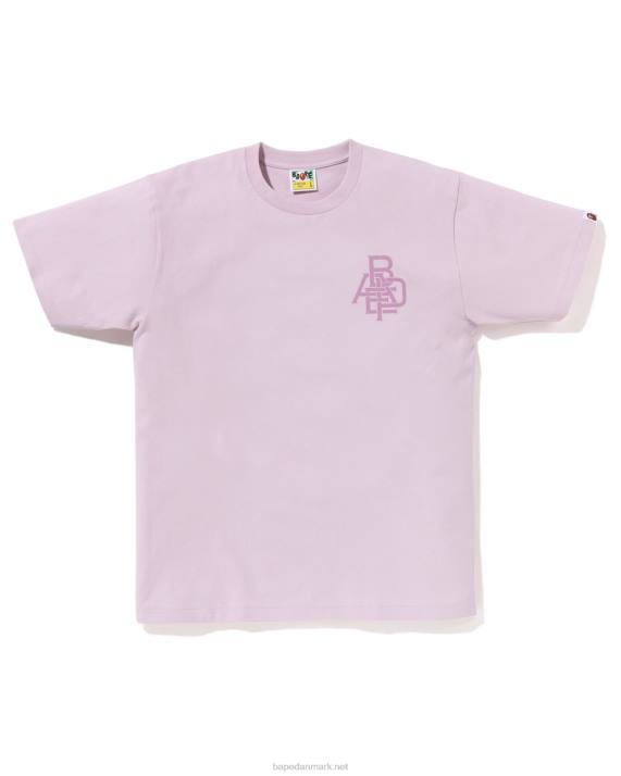 A Bathing Ape Mænd T-shirt med pigment logo HH6J159 lilla
