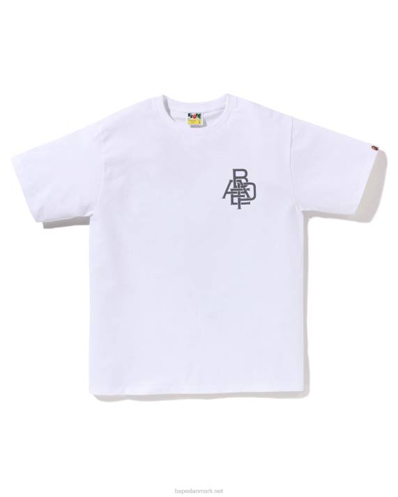 A Bathing Ape Mænd T-shirt med pigment logo HH6J160 hvid