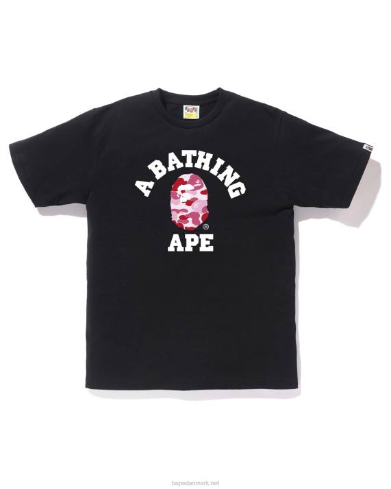 A Bathing Ape Mænd abc camo college-t-shirt HH6J210 sort