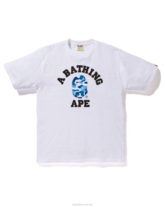 A Bathing Ape Mænd abc camo college-t-shirt HH6J211 hvid