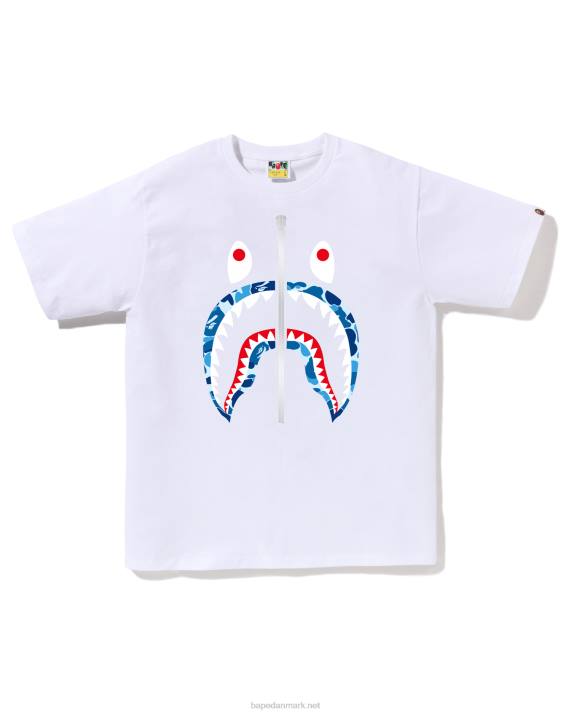 A Bathing Ape Mænd abc camo haj t-shirt HH6J93 hvid