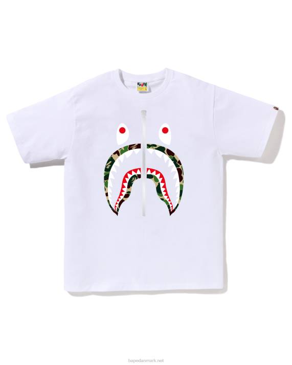 A Bathing Ape Mænd abc camo haj t-shirt HH6J94 hvid