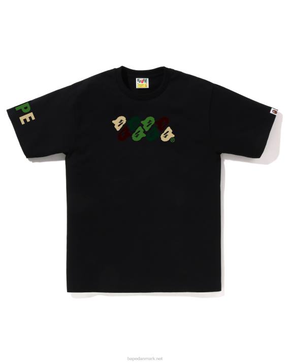 A Bathing Ape Mænd abc camo t-shirt HH6J75 sort