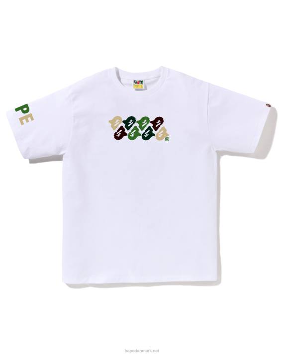 A Bathing Ape Mænd abc camo t-shirt HH6J78 hvid