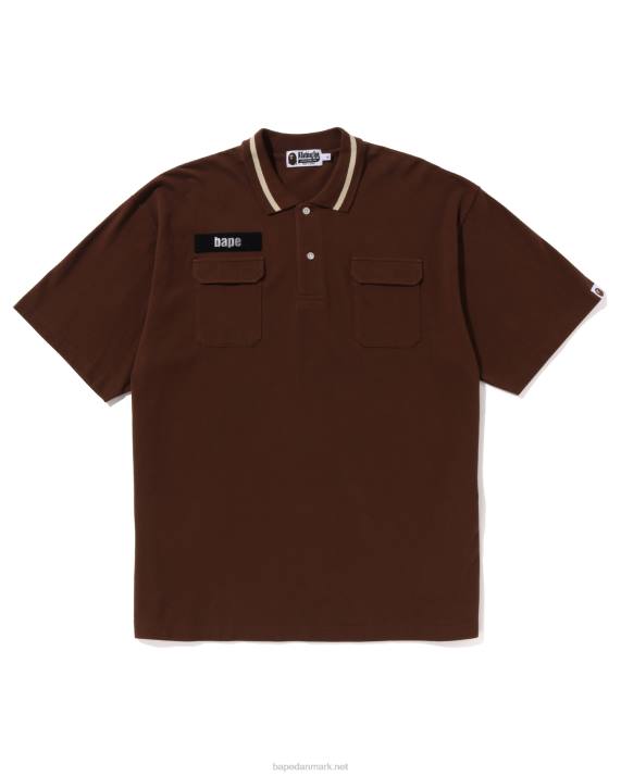 A Bathing Ape Mænd afslappet pasform polo HH6J141 Brun