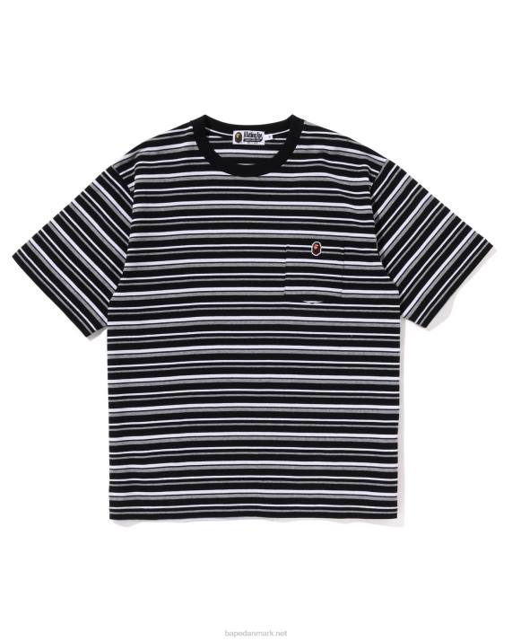 A Bathing Ape Mænd bøjle one point afslappet pasform t-shirt HH6J118 sort