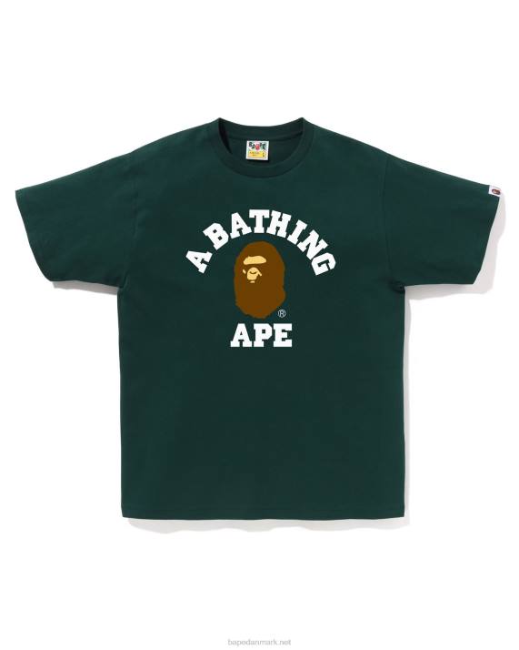 A Bathing Ape Mænd college t-shirt HH6J245 militærgrøn