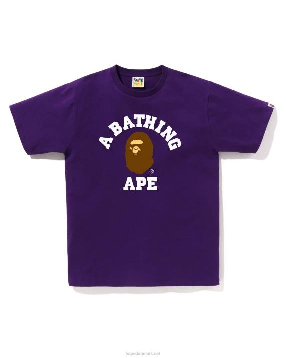A Bathing Ape Mænd college t-shirt HH6J246 lilla