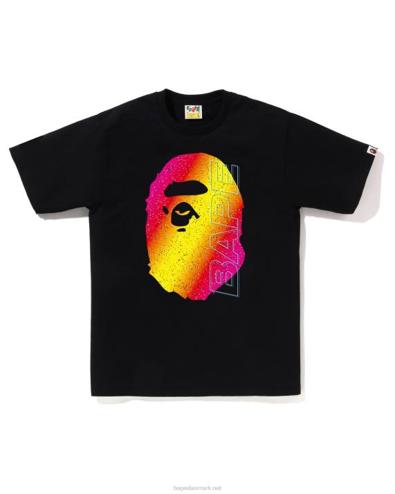 A Bathing Ape Mænd elektronisk neon t-shirt HH6J11 sort