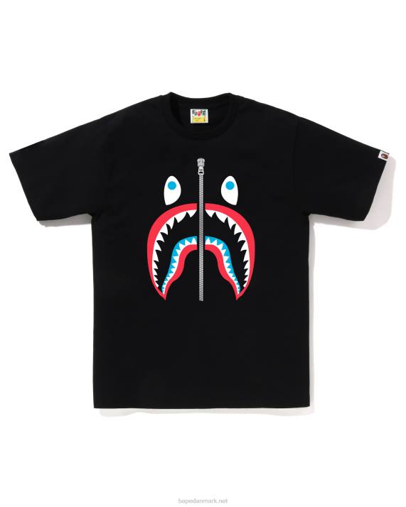 A Bathing Ape Mænd farver haj t-shirt HH6J26 sort