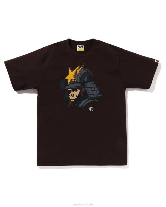 A Bathing Ape Mænd generel kabuto t-shirt HH6J123 Brun