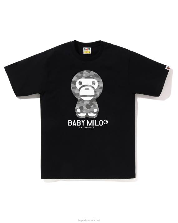 A Bathing Ape Mænd honeycomb camo baby milo t-shirt HH6J47 sort