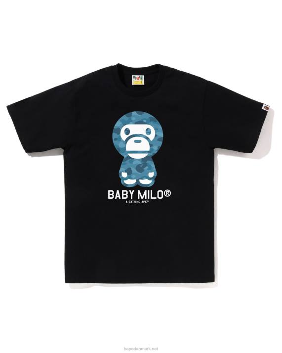 A Bathing Ape Mænd honeycomb camo baby milo t-shirt HH6J48 sort