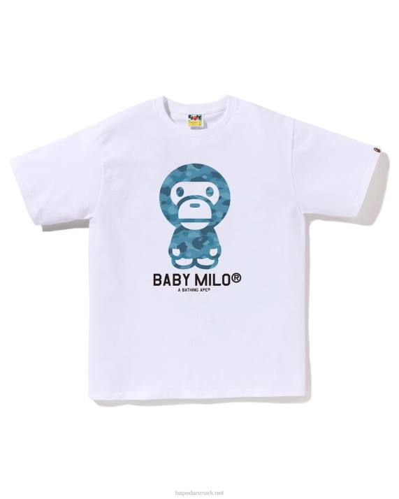 A Bathing Ape Mænd honeycomb camo baby milo t-shirt HH6J50 hvid