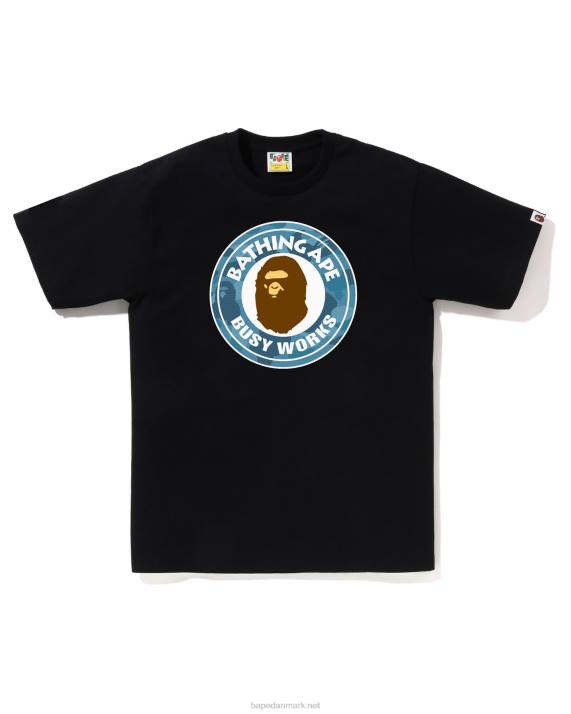 A Bathing Ape Mænd honeycomb camo busyworks t-shirt HH6J66 sort