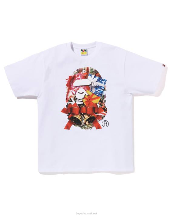 A Bathing Ape Mænd jule hoved t-shirt HH6J148 hvid