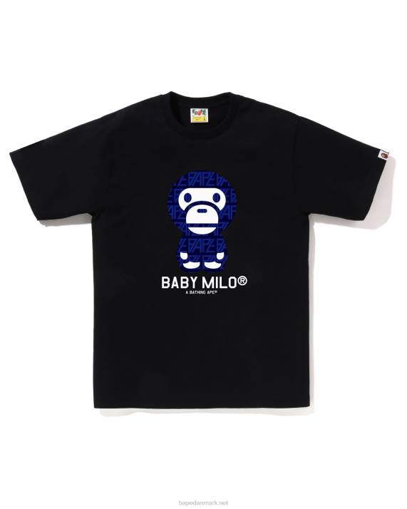 A Bathing Ape Mænd logo monogram baby milo t-shirt HH6J195 sort
