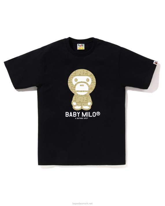 A Bathing Ape Mænd logo monogram baby milo t-shirt HH6J196 sort