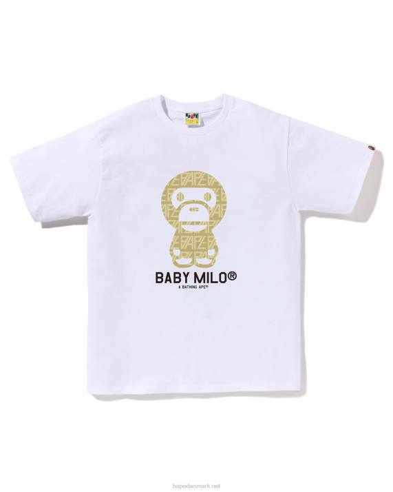 A Bathing Ape Mænd logo monogram baby milo t-shirt HH6J198 hvid