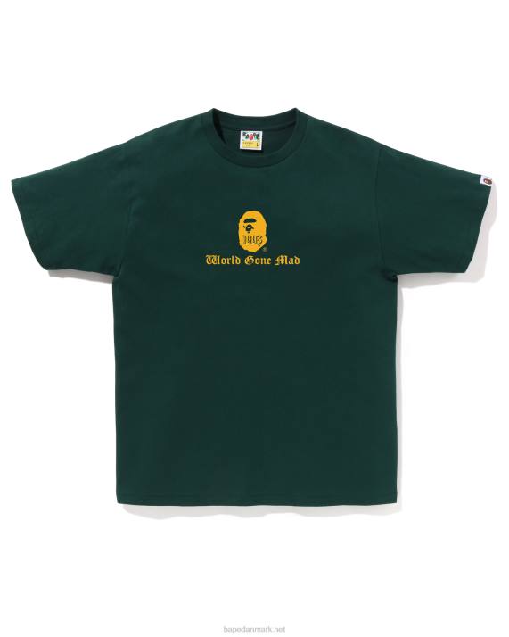 A Bathing Ape Mænd logo t-shirt HH6J37 dyb jungle