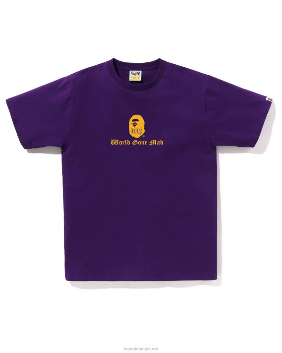 A Bathing Ape Mænd logo t-shirt HH6J38 lilla