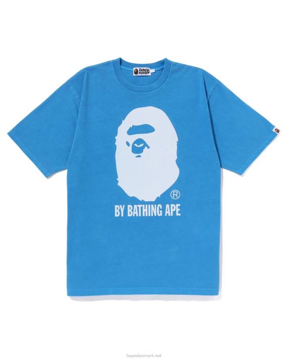 A Bathing Ape Mænd overfarvet af afslappet t-shirt HH6J251 Himmelblå