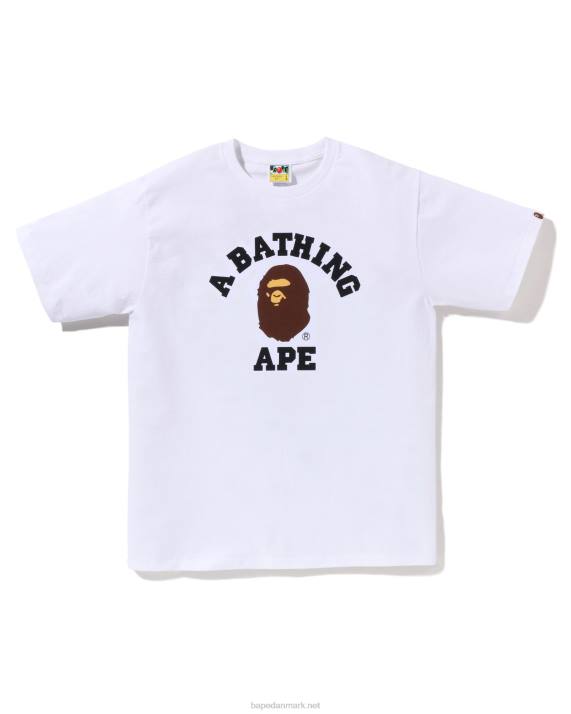 A Bathing Ape Mænd pigment college t-shirt HH6J152 hvid