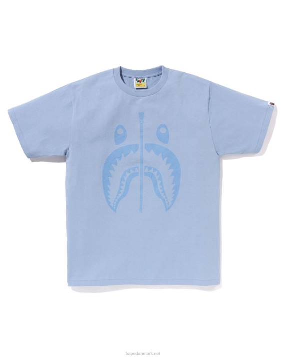 A Bathing Ape Mænd pigment haj t-shirt HH6J280 lyseblå