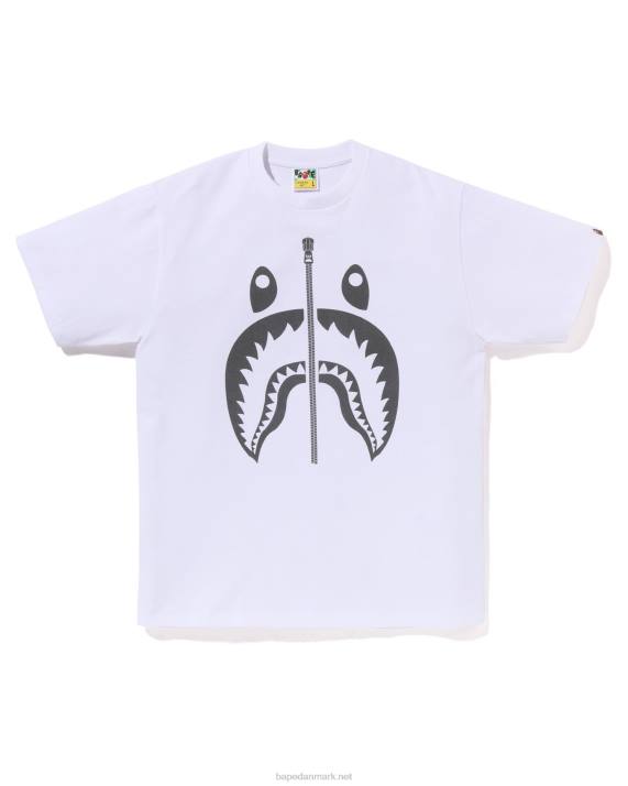 A Bathing Ape Mænd pigment haj t-shirt HH6J283 hvid