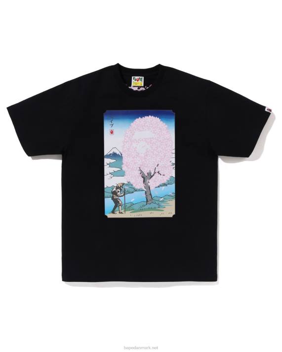 A Bathing Ape Mænd sakura t-shirt HH6J216 sort