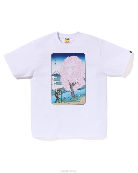 A Bathing Ape Mænd sakura t-shirt HH6J217 hvid