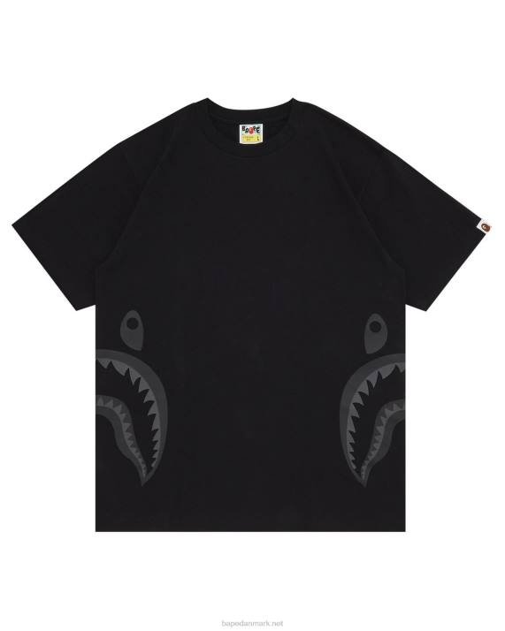 A Bathing Ape Mænd side haj t-shirt HH6J321 sort