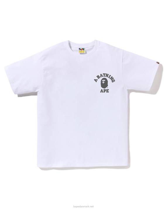 A Bathing Ape Mænd speed racer college ats tee HH6J258 hvid