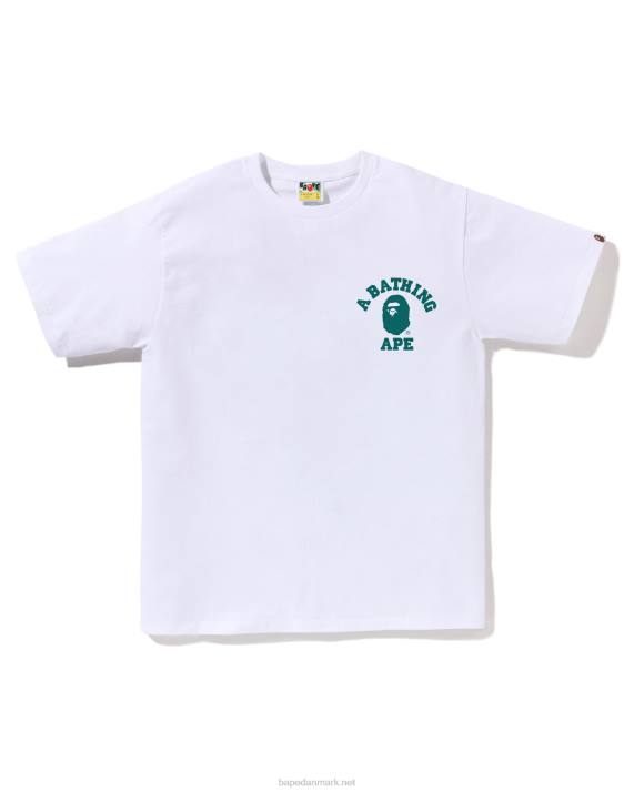 A Bathing Ape Mænd speed racer college ats tee HH6J259 hvid