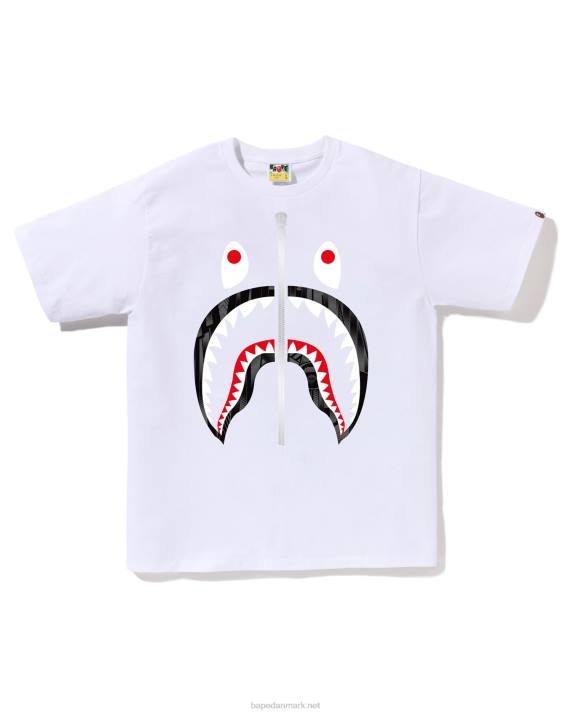 A Bathing Ape Mænd speed racer haj t-shirt HH6J276 hvid