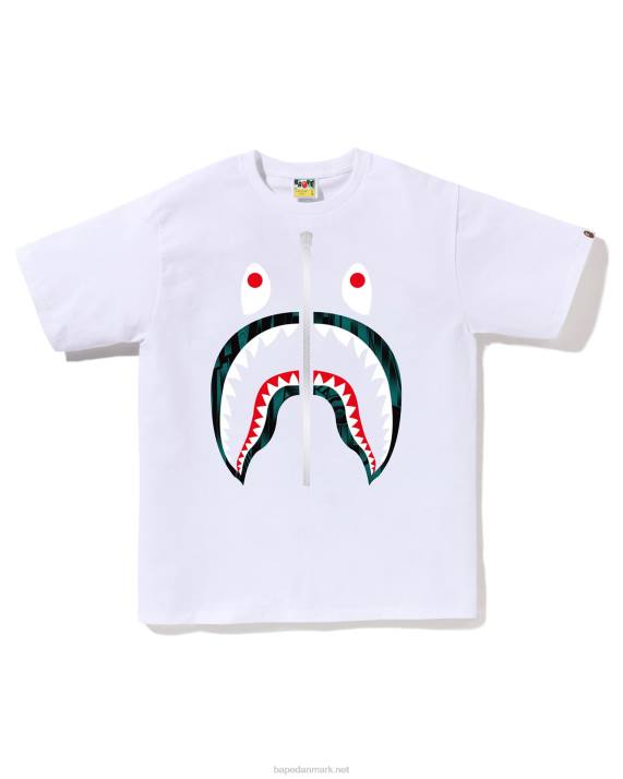 A Bathing Ape Mænd speed racer haj t-shirt HH6J277 hvid