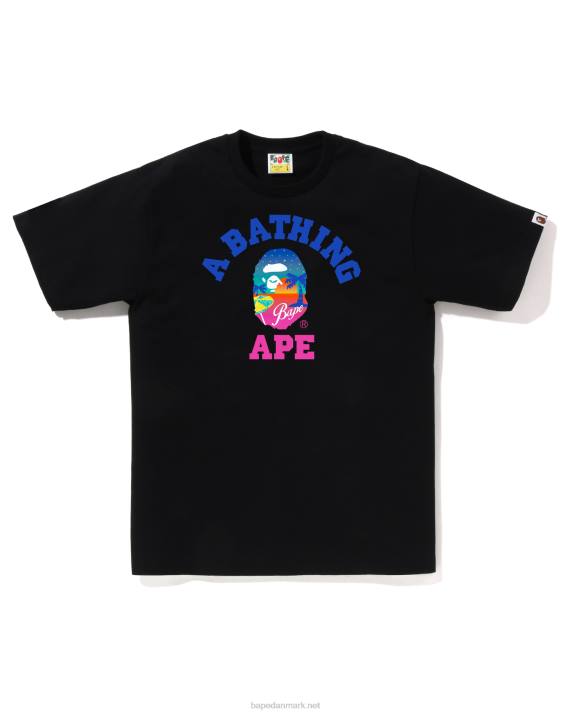 A Bathing Ape Mænd sunset beach t-shirt HH6J69 sort