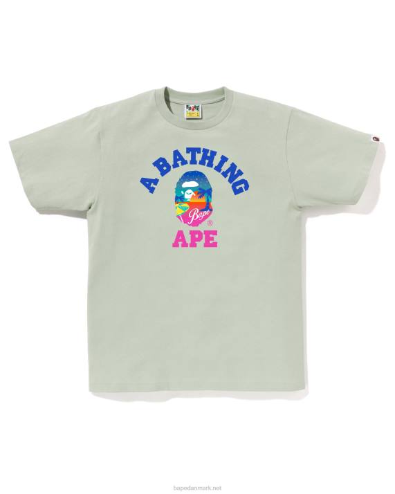 A Bathing Ape Mænd sunset beach t-shirt HH6J71 lysegrøn