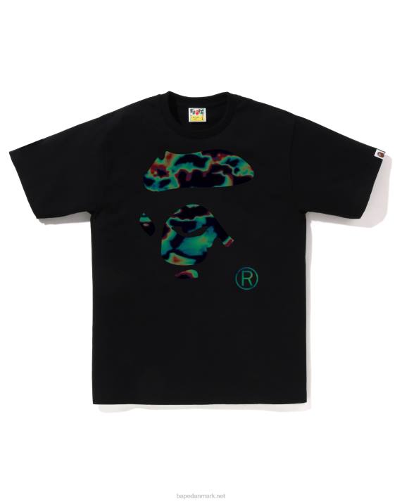 A Bathing Ape Mænd termografi ansigt t-shirt HH6J88 sort