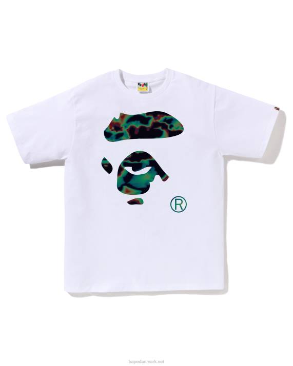 A Bathing Ape Mænd termografi ansigt t-shirt HH6J89 hvid