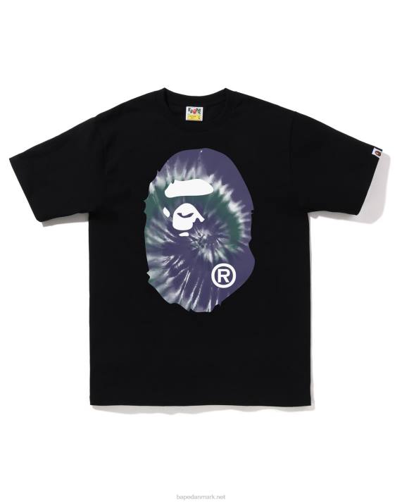 A Bathing Ape Mænd tie-dye big head tee HH6J380 sort