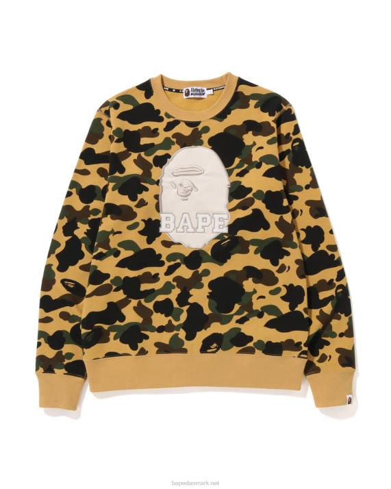 A Bathing Ape Mænd 1. camo crewneck HH6J367 gul