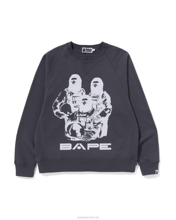 A Bathing Ape Mænd crewneck i afslappet pasform HH6J260 mørkegrå