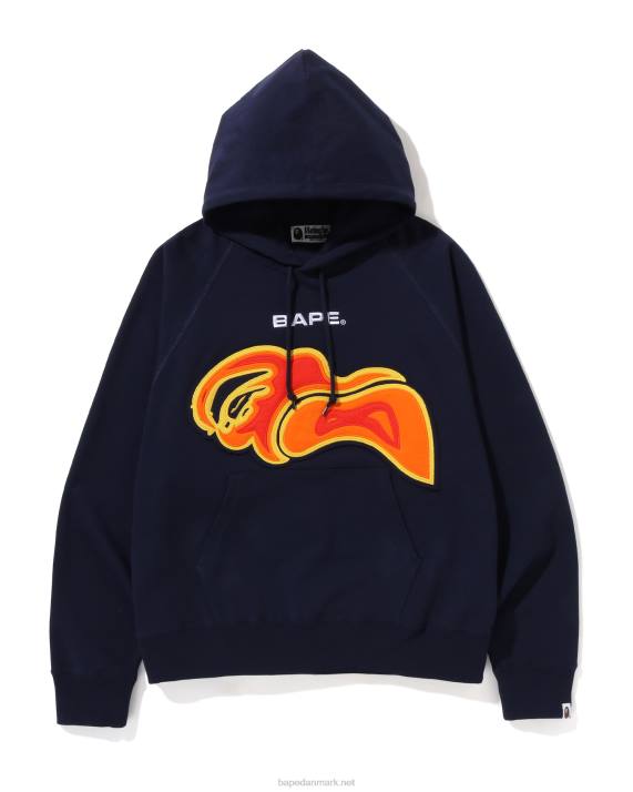 A Bathing Ape Mænd cutting abc camo termografi pullover med afslappet pasform HH6J343 Marine blå